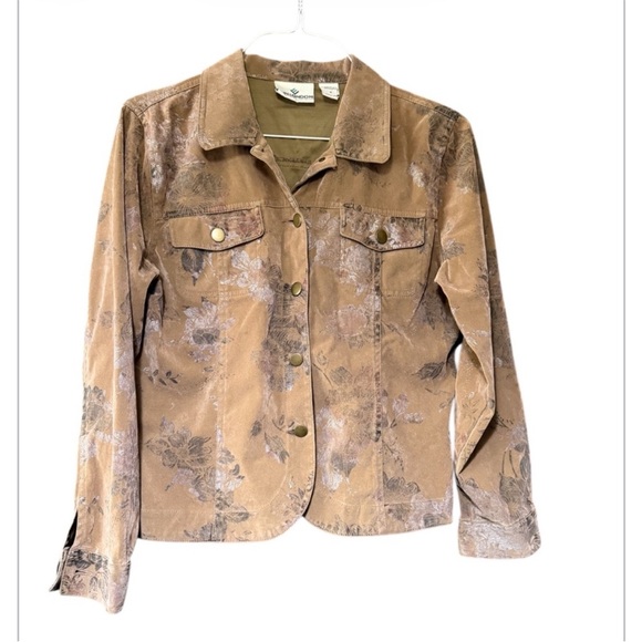 erin london Jackets & Blazers - Erin London Vintage Floral Tan Jacket